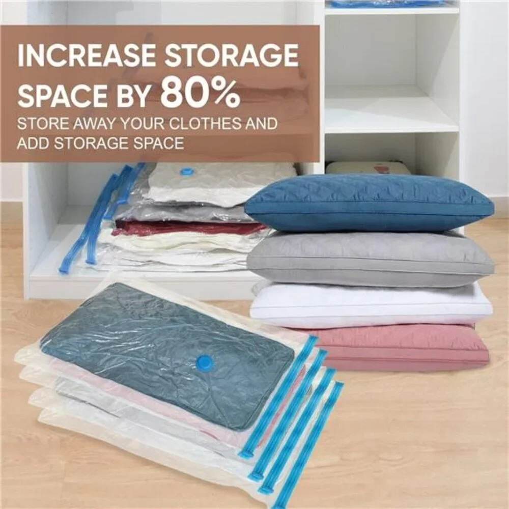 Vacuum Storage Bags 10 Small Vacuum Seal/Sealer Bags with Pump for Clothes